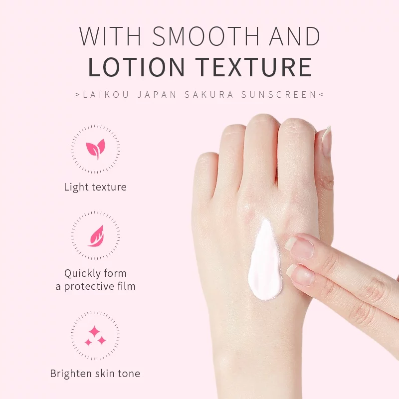 Laikou Japan Sakura Face Sunscreen SPF50 - Proteção e Hidratação 2 protetor solar facial - vista 2