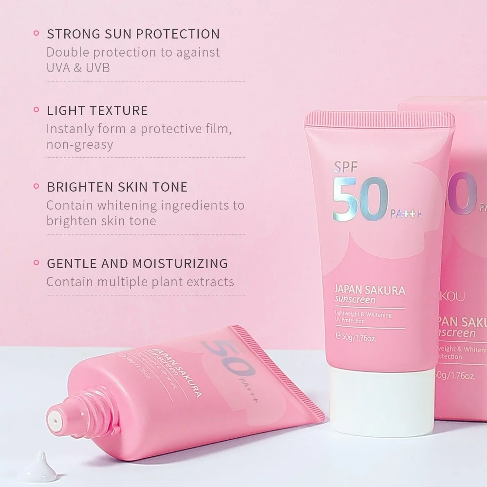 Laikou Japan Sakura Face Sunscreen SPF50 - Proteção e Hidratação 3 protetor solar facial - vista 3
