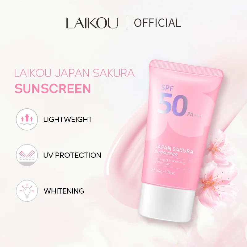 Laikou Japan Sakura Face Sunscreen SPF50 - Proteção e Hidratação 4 protetor solar facial - vista 4