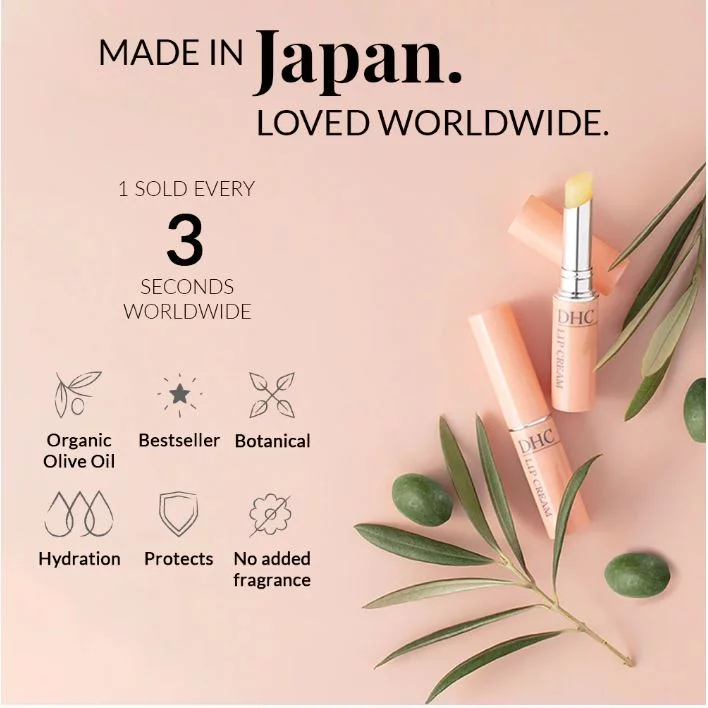 Bálsamo Labial Hidratante DHC Lip Cream - Hidratação Intensiva 3 bálsamo labial hidratante - vista 3