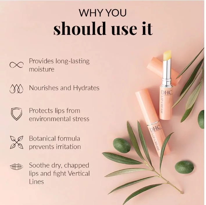 Bálsamo Labial Hidratante DHC Lip Cream - Hidratação Intensiva 4 bálsamo labial hidratante - vista 4