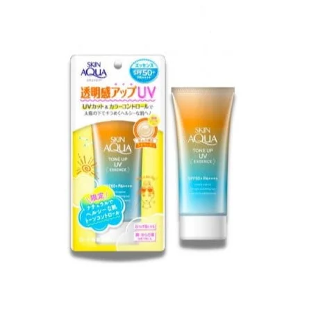 Skin Aqua Tone Up UV Essence Latte Beige Sunscreen - Hidratação e Iluminação 4 protetor solar com cor - vista 4