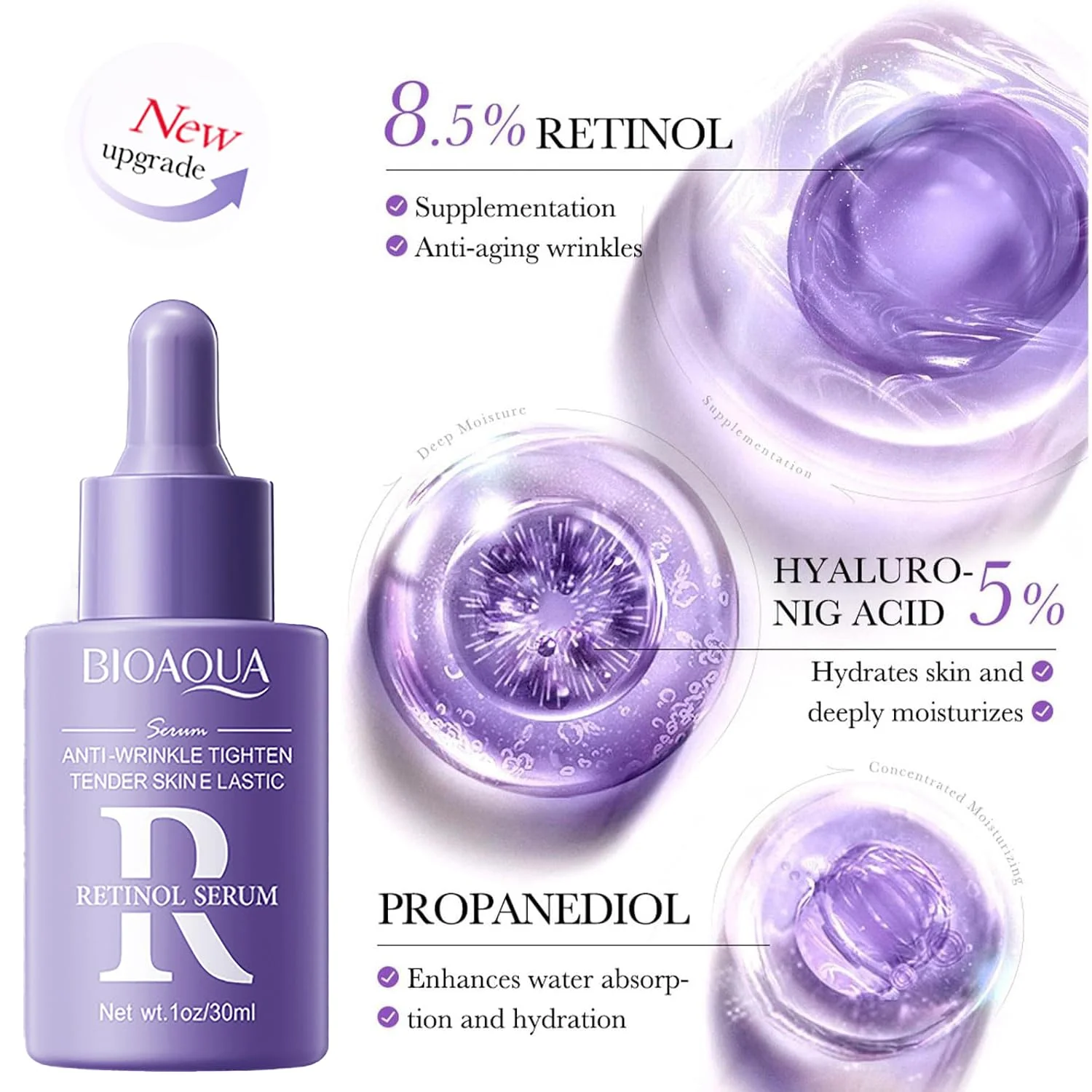 Bioaqua retinol serum - vista 2