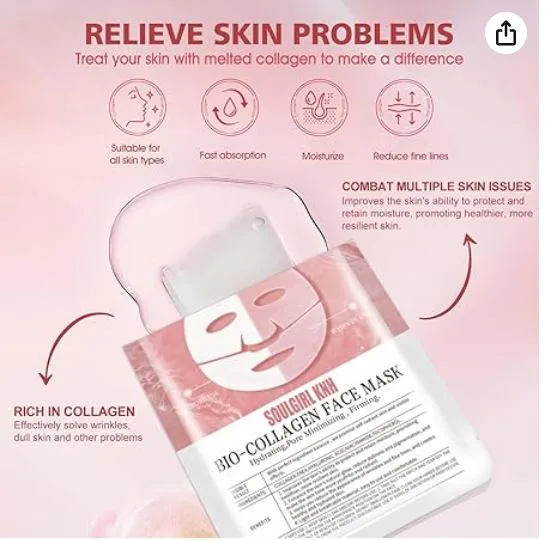 máscara facial colágeno - vista 2