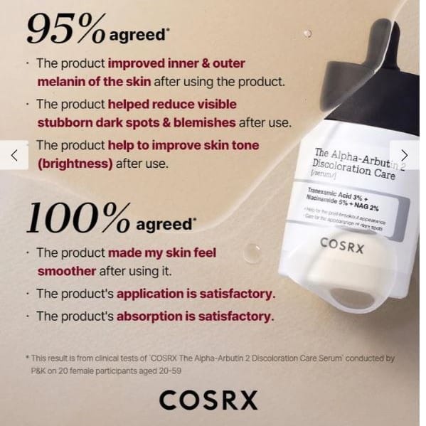 COSRX - The Alpha-Arbutin 2 Discoloration Care Serum 50ml - Image 3