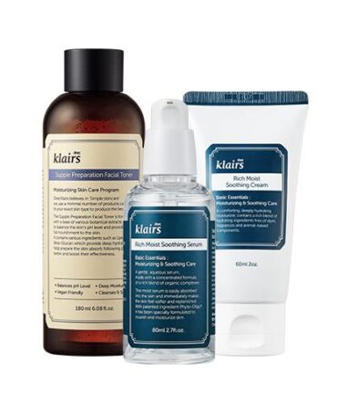 KLAIRS BASIC & BEST SET (Toner 180ml + Serum 80ml + Soothing Cream 60ml)