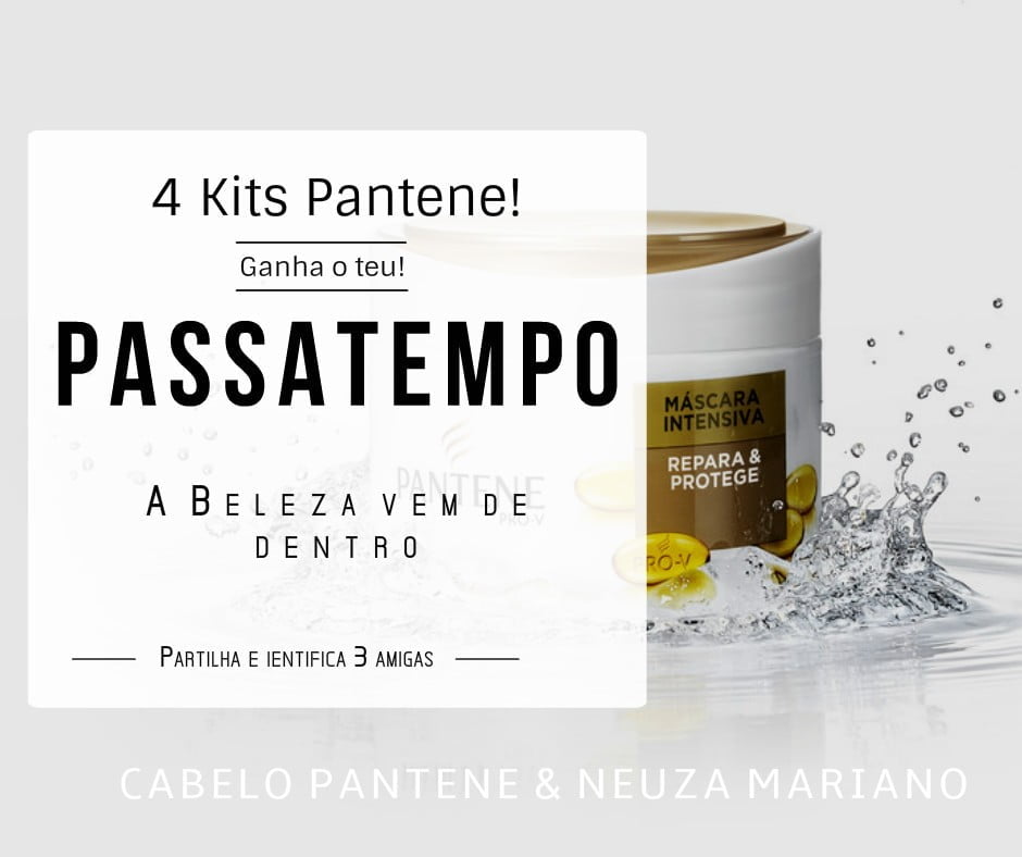 Passatempo 4 Kits Pantene! 1 Passatempo Pantene da blog Neuza Mariano