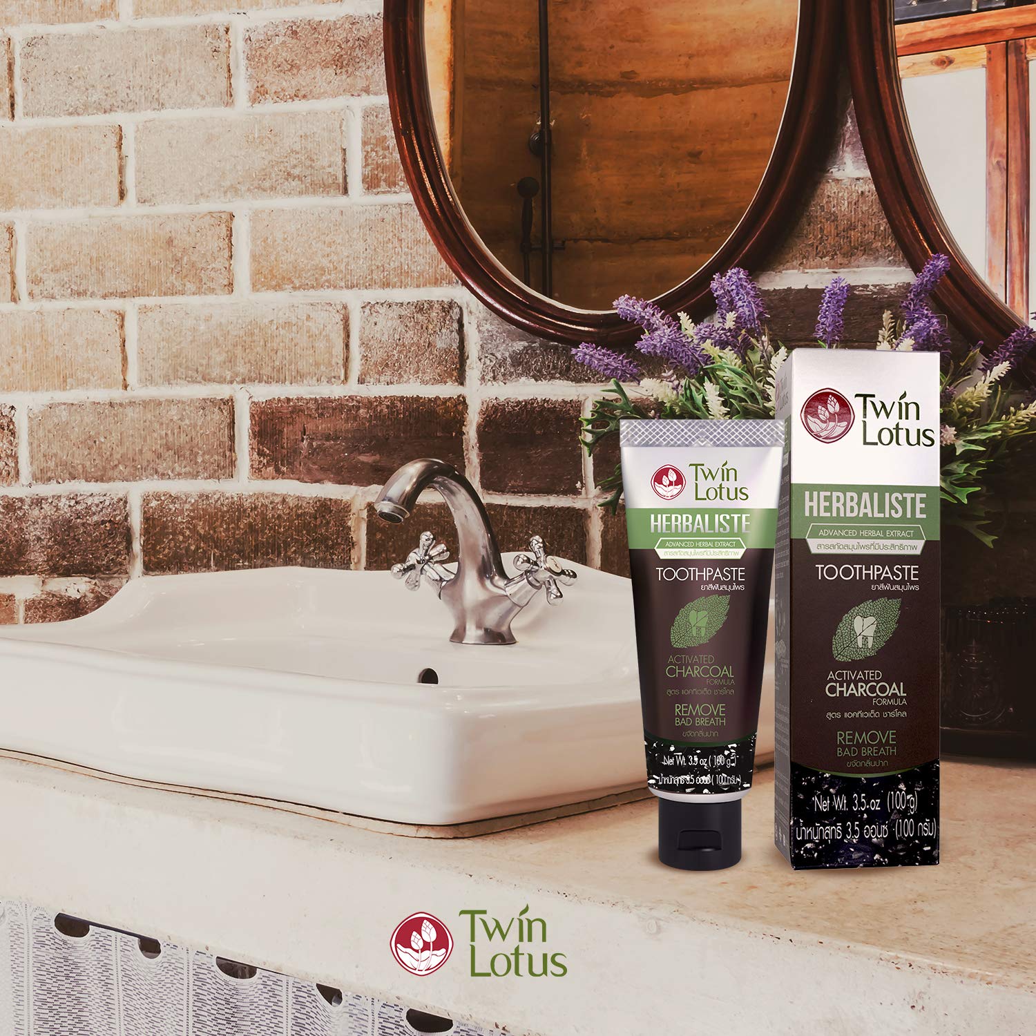Thai Natural Toothpaste - Coconut Charcoal 3 pasta de dentes natural - vista 3