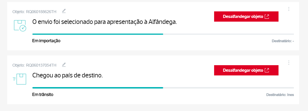 Área de cliente CTT — passo 4