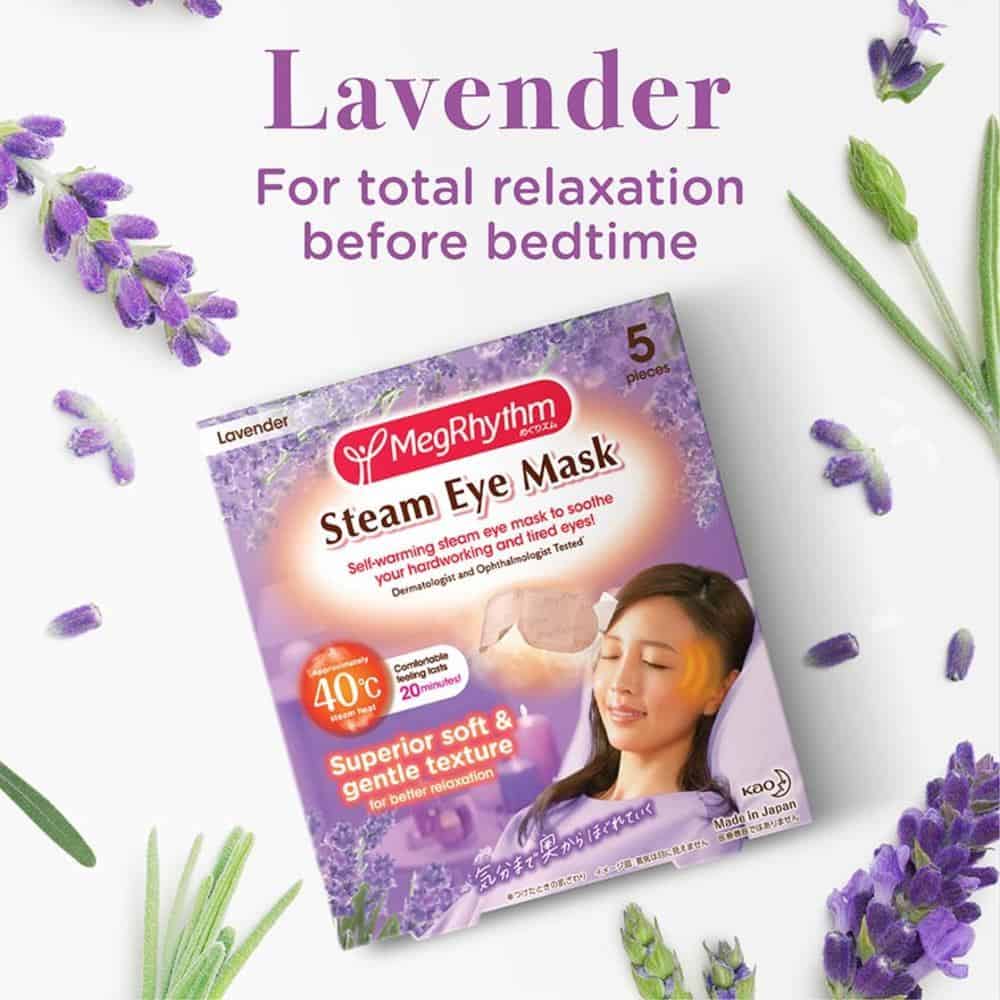 MegRhythm Steam Eye Mask - Lavender 4 Máscaras de Olhos Kao MegRhythm Steam