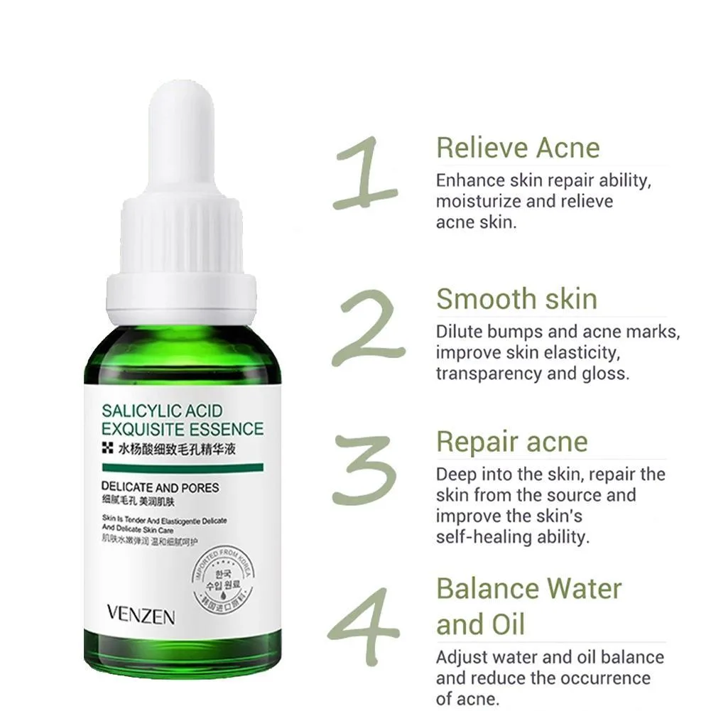 Venzen Salicylic Acid Essence: Adeus Poros Obstruídos, Pontos Negros e Oleosidade 1 Venzen Salicylic Acid Essence