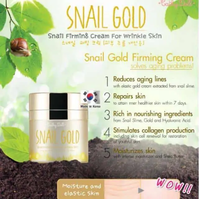 Cathy Doll Snail Gold - Creme Anti-Envelhecimento com Ouro 3 creme anti-envelhecimento - vista 3