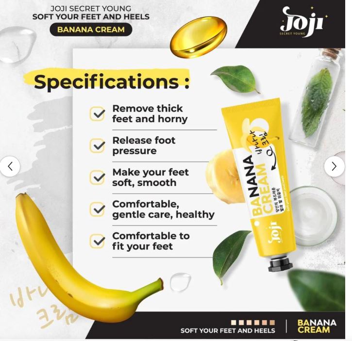Creme para Pés Joji Banana - Hidratação Intensiva 9 creme para pés - vista 3