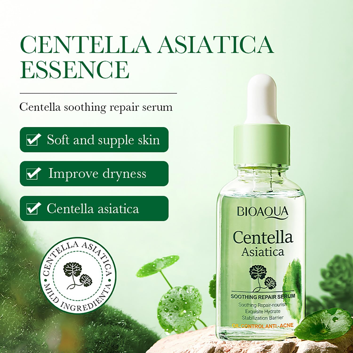 Bioaqua Centella Asiatica Soothing Repair Facial Serum - Repair and Hydration 3 sérum facial centella asiatica - vista 3