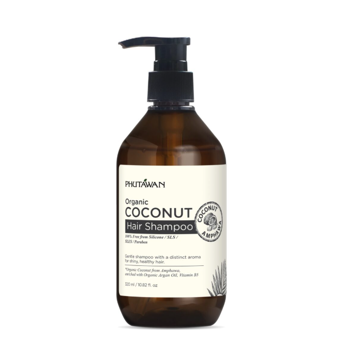 Coconut Hair Shampoo Phutawan 320ml - Gentle Cleansing and Hydration 1 shampoo de cabelo de coco