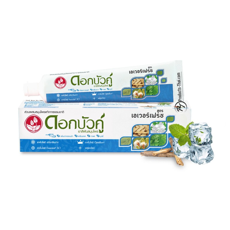 Pasta de Dentes Natural Tailandesa Everfresh - Branqueamento Herbal e Hálito Fresco Prolongado 1 Pasta de Dentes Natural Tailandesa Everfresh
