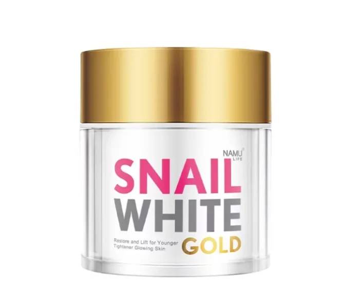 Snail White Namu Life Snailwhite Gold: Creme Facial Antienvelhecimento com Ouro 24K e Baba de Caracol 50ml