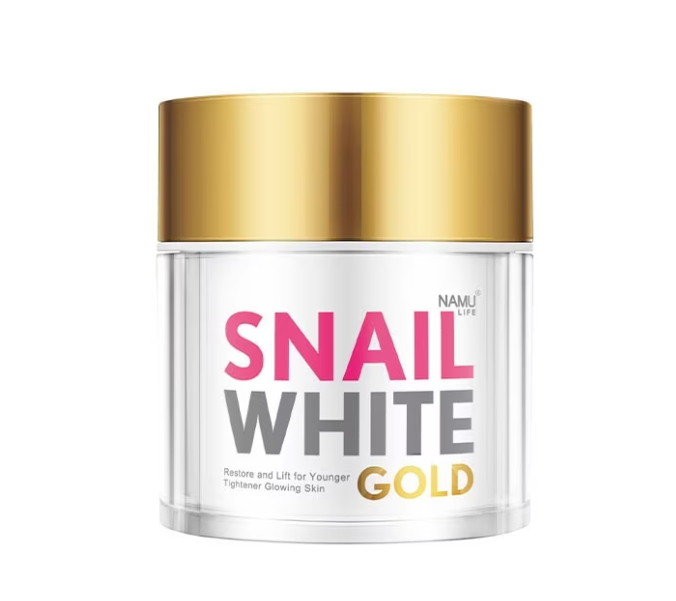 Snail White Namu Life Snailwhite Gold: Creme Facial Antienvelhecimento com Ouro 24K e Baba de Caracol 50ml 1 Snail White Namu Life Snailwhite Gold